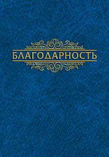 Папка А4 (Благодарность рамка) Бумвинил синий 09019